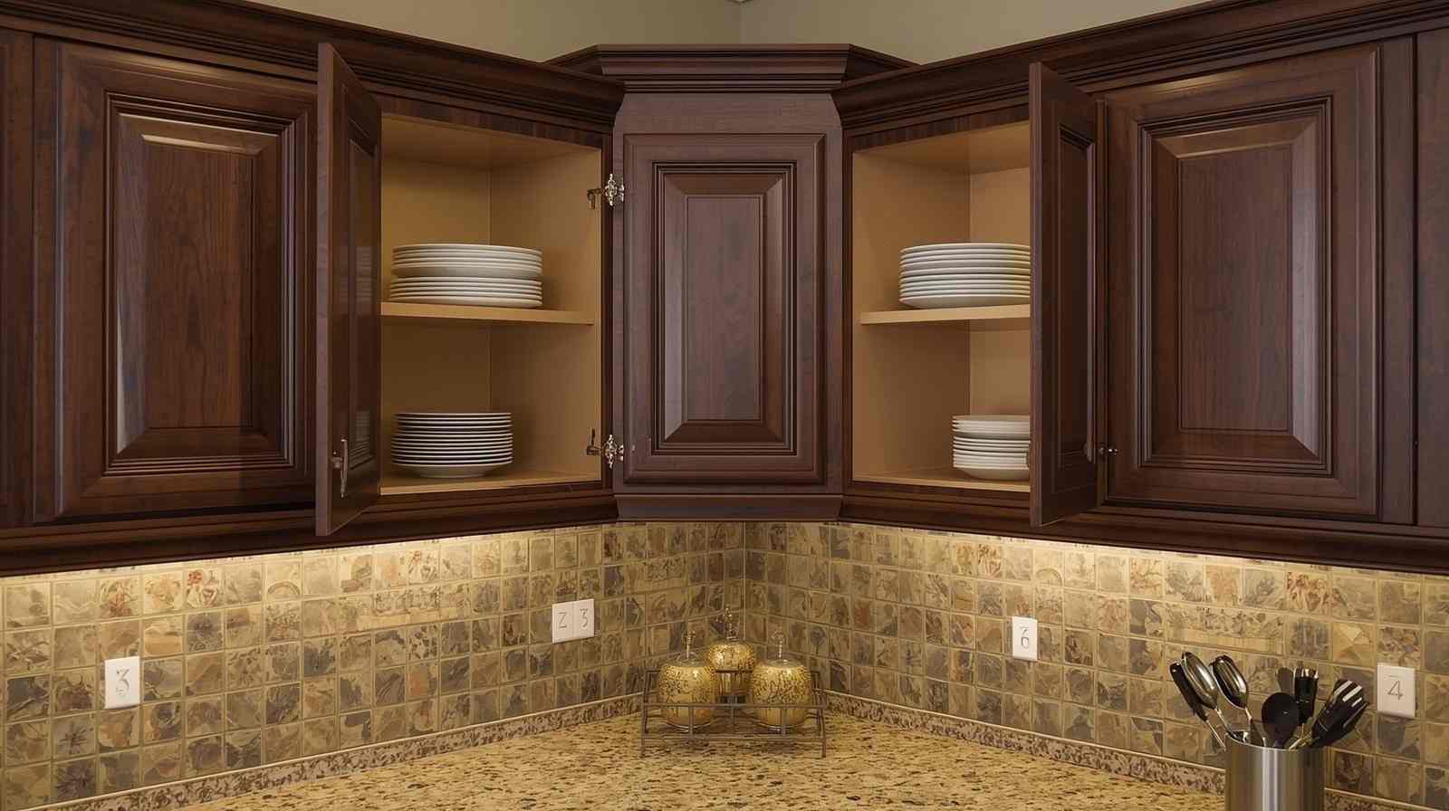 Corner Cabinets with Rotating Shelves