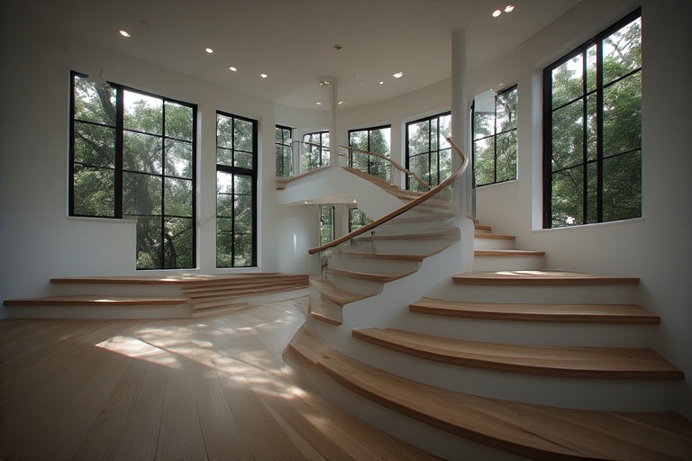 Corner Window Design For Staircase