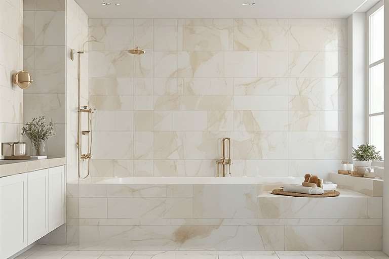 Cream and White Two Colour Combination For Walls