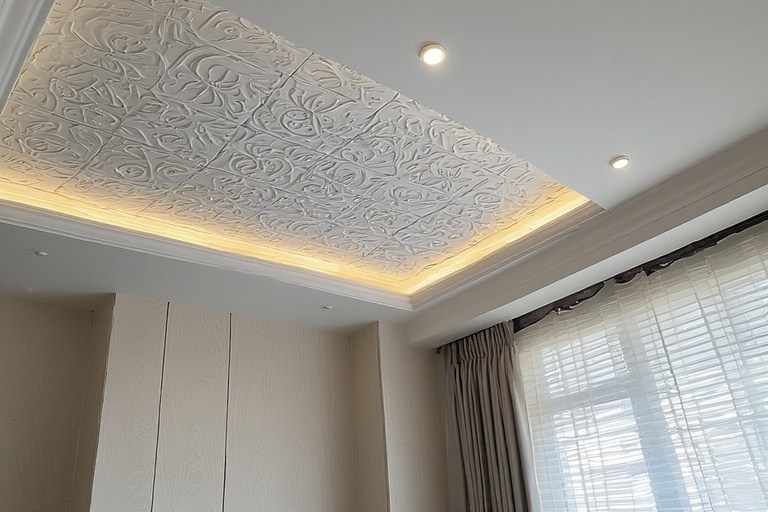 Creating a Tiled False Ceiling or Overhead Accents