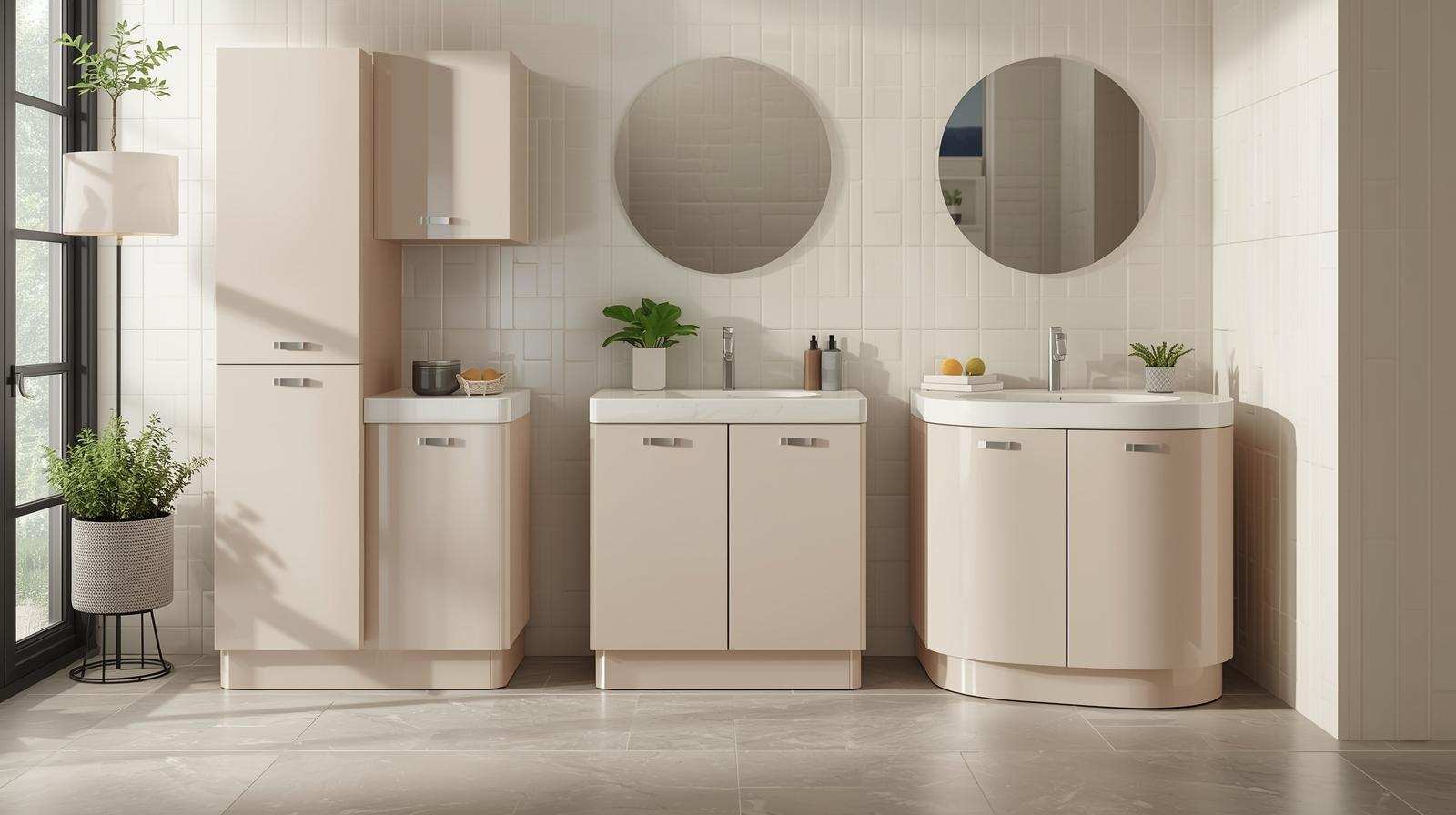 Curved-Edge PVC Cabinets