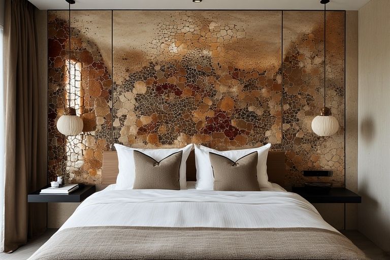 Custom Mosaic Artwork for a Unique Bed Back Design