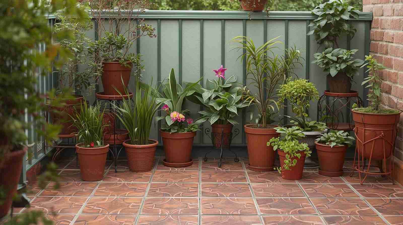 DIY Upcycled Planters on Patterned Terracotta Tiles