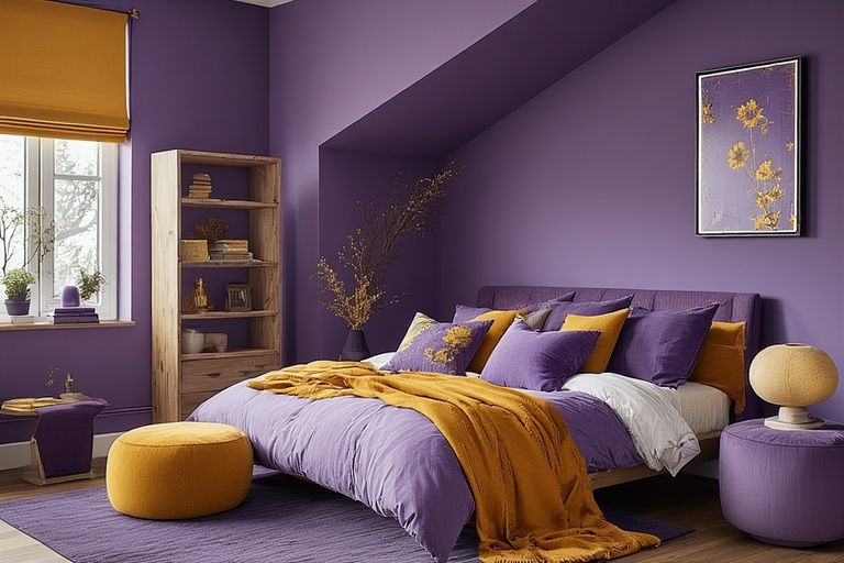 Dark Purple and Mustard Yellow for Vibrant and Stylish Home Interiors