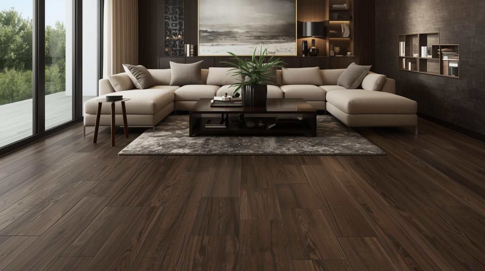 Dark Walnut Wood Tiles