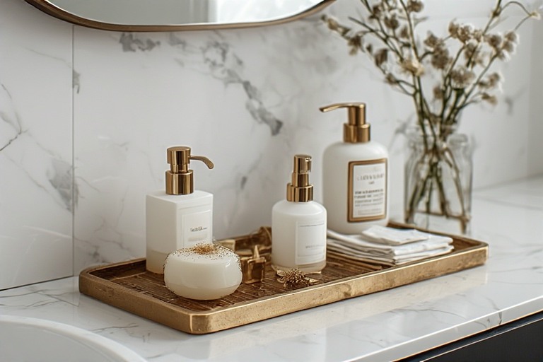 Decorative Tray for Wash Basin Accessories