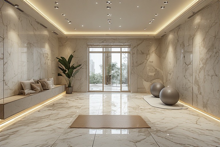 Luxury House Interior For Gym or Yoga Room