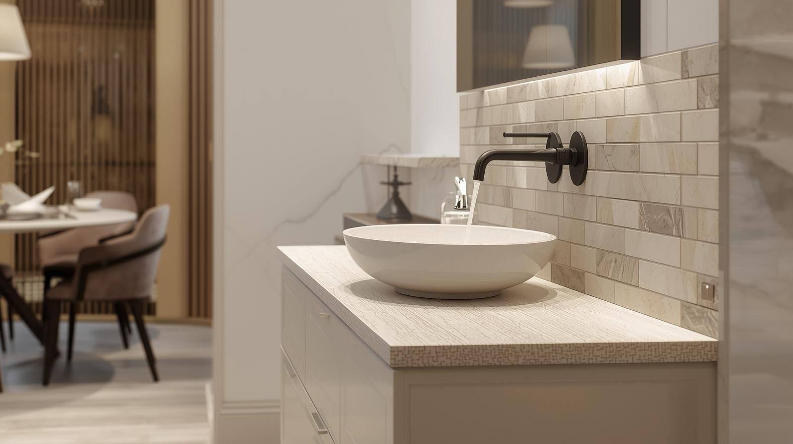 Dining Room Wash Basin Counter Design