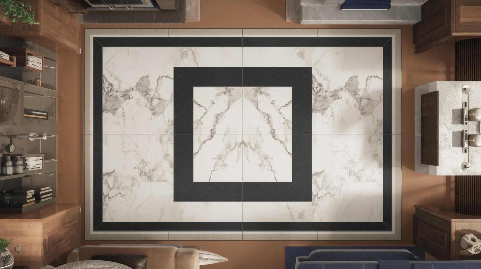 Double Border Design with Contrasting Colours