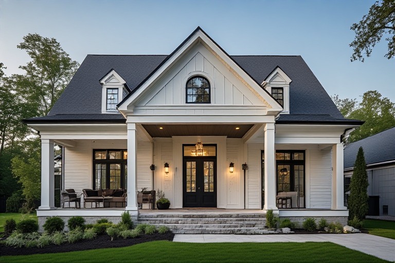 Double-Height Front Porch Designs