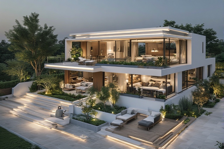 Duplex with Rooftop Terrace or Balcony Garden for Relaxed Outdoor Living