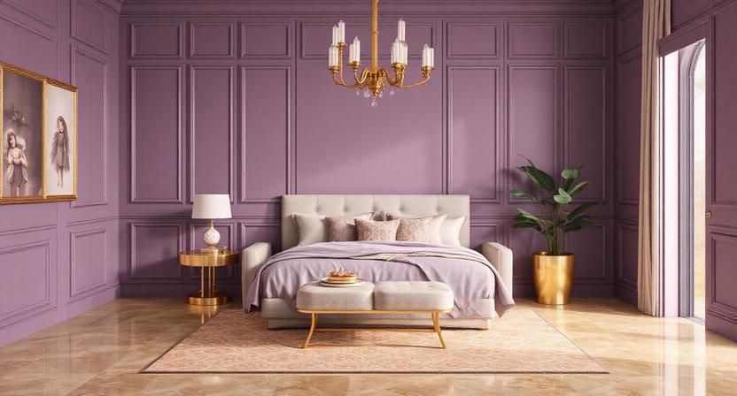 Dusty Violet & Gold – Luxurious, Warm & Royal Colour Combination