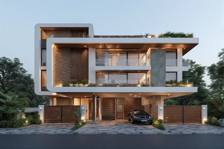 Dynamic Projections and Recessed Panels Elevation Tiles