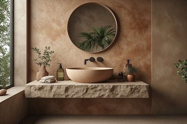 Earthy Tones Wash Basin Colour Design
