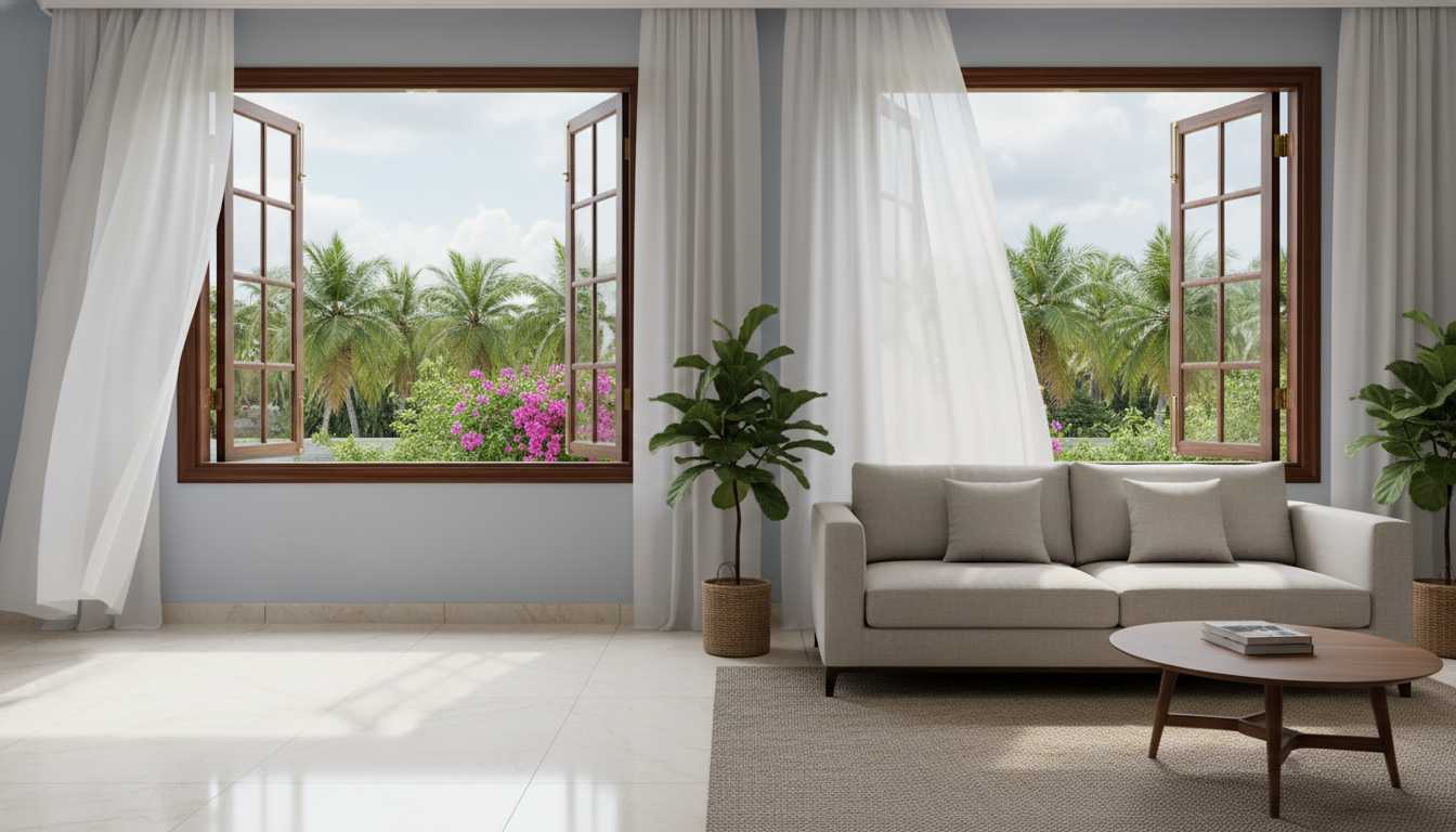 Elegant casement window design for maximum ventilation