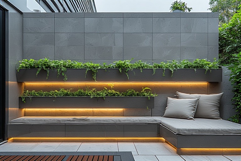 Elevated Planters Outdoor Wall Design