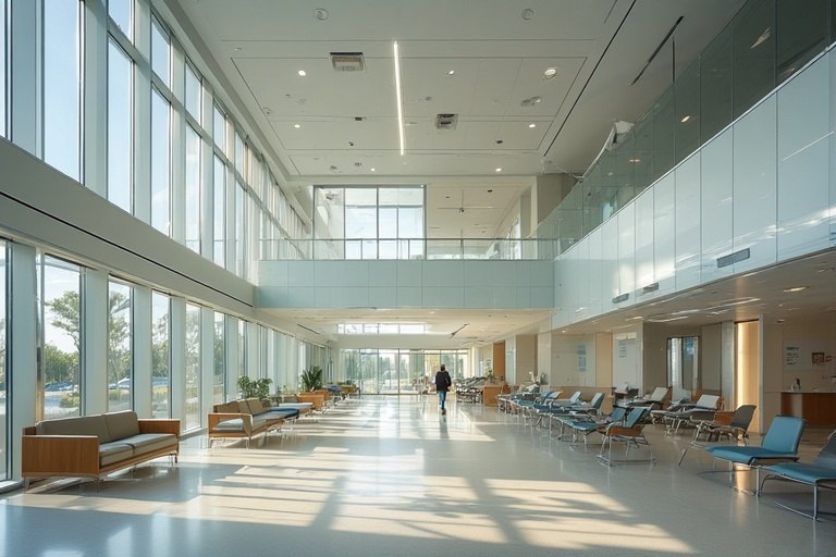 Emphasis on daylight and large window elevations