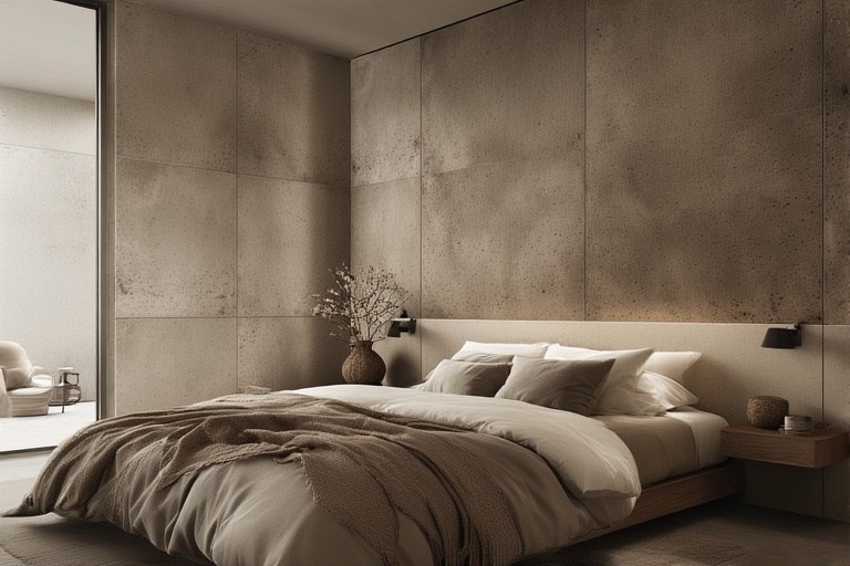 Fabric-Textured Panels with Matte Finish Tiles