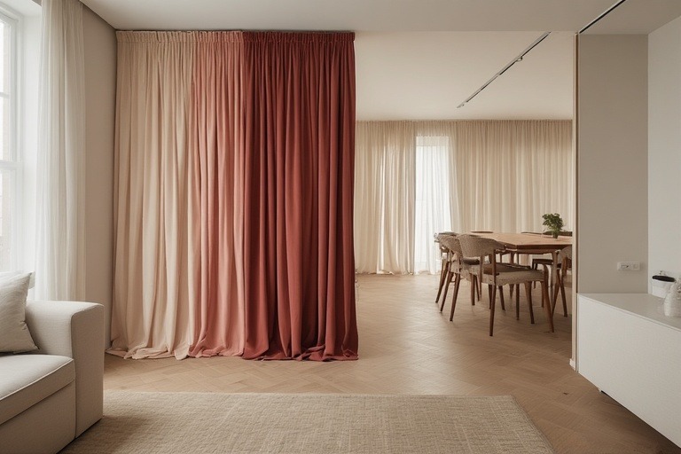 Fabric or Curtain Partitions – Soft & Adaptable