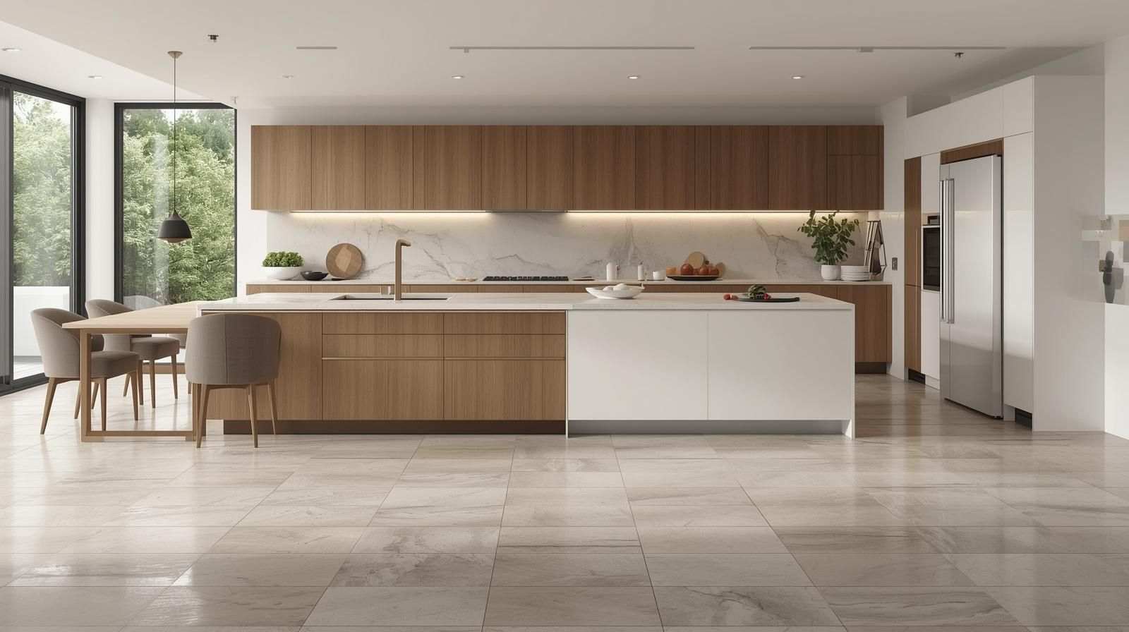 Floating Cabinets to Create Openness