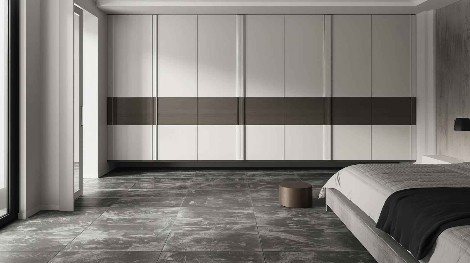 Floating wardrobes for modern bedrooms enhance floor space and provide a sleek, contemporary appearance.