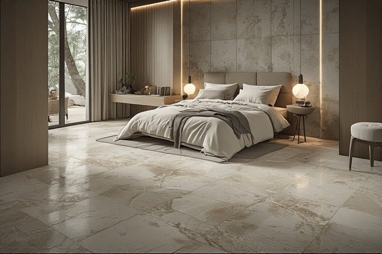 Earthy floor tiles for bedroom direction as per Vastu