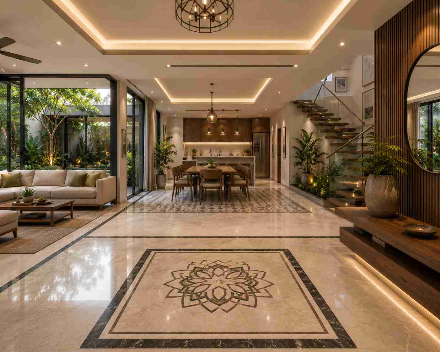 Ground Floor Home Design with Flooring