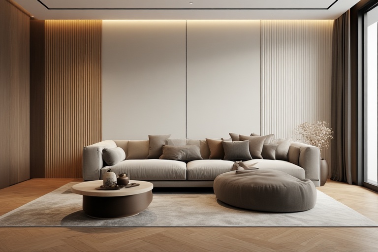 Fluted and Groove PVC Panels for Textured Walls with Modern Interior Styling