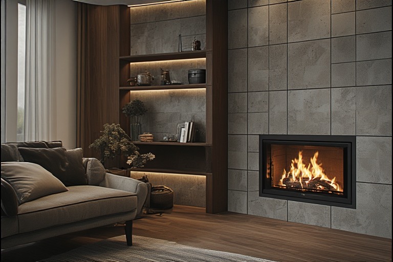 Corner Decoration Ideas for Living Room with Fireplace