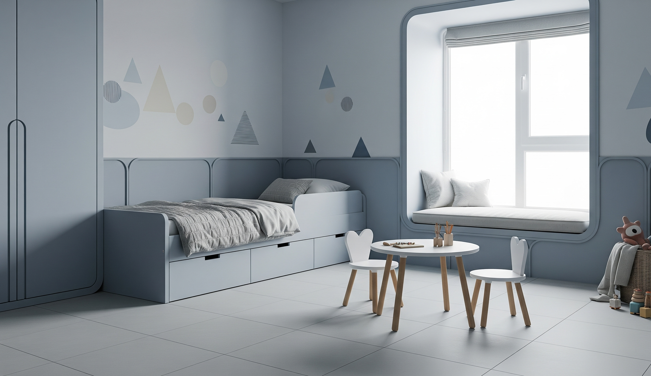 Foggy Blue & Adaptable Child’s Room