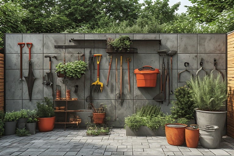 Outdoor Storage Garden Wall Designs