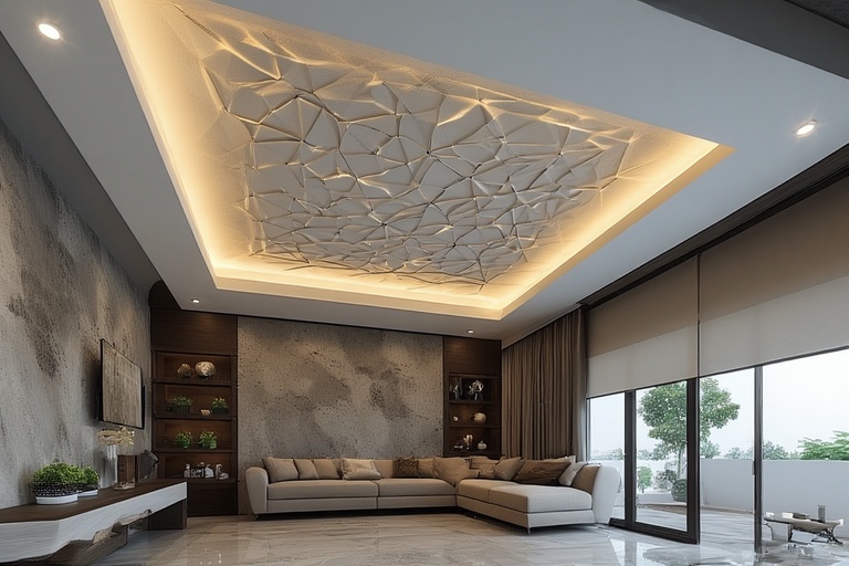 Geometric Gypsum Ceiling Patterns for a Modern and Artistic Interior Design