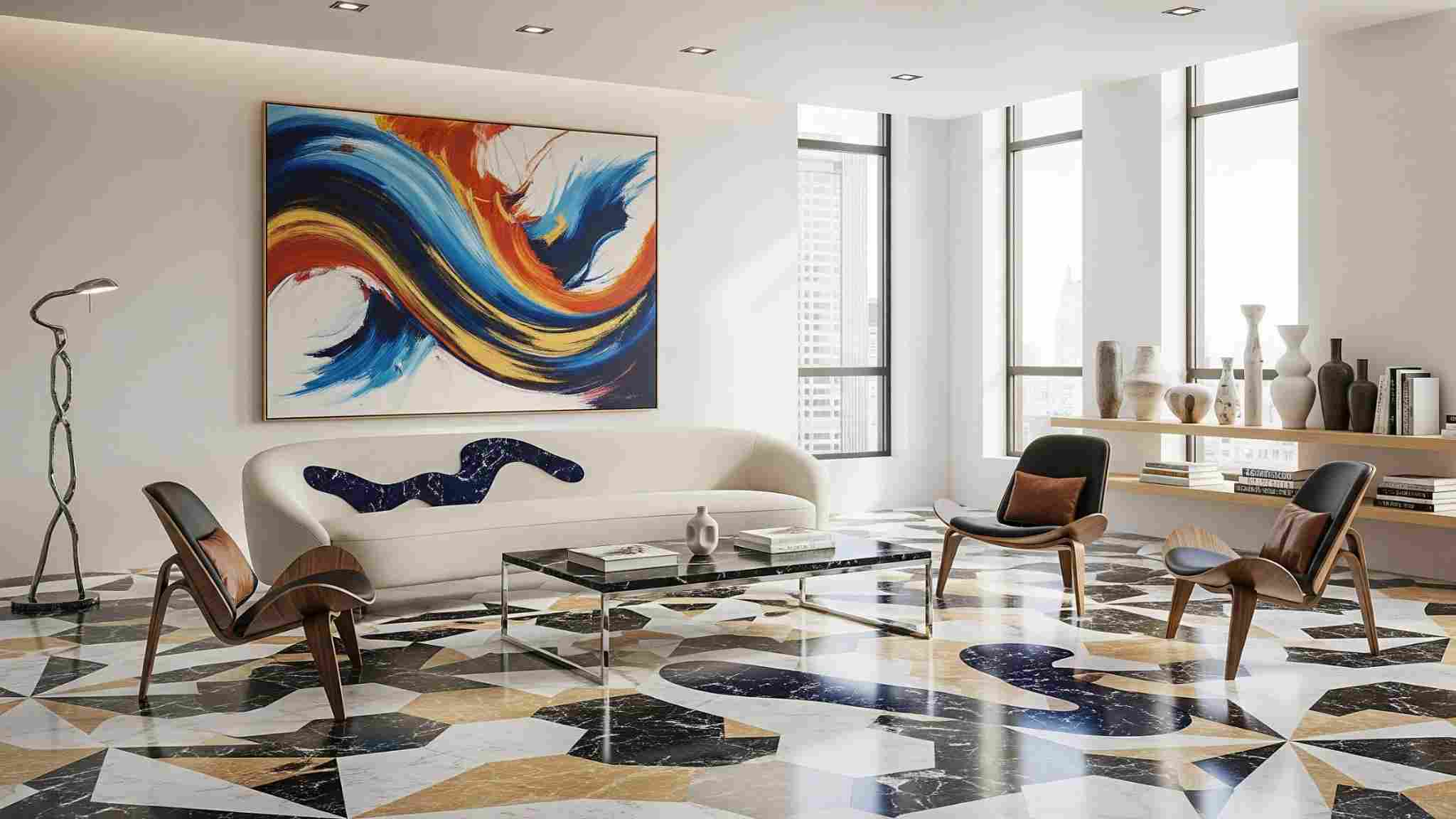 Geometric Marble Inlays for Artistic Expression
