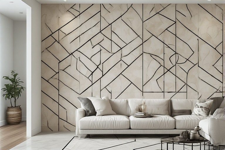 Geometric pattern home wall design for creative spaces