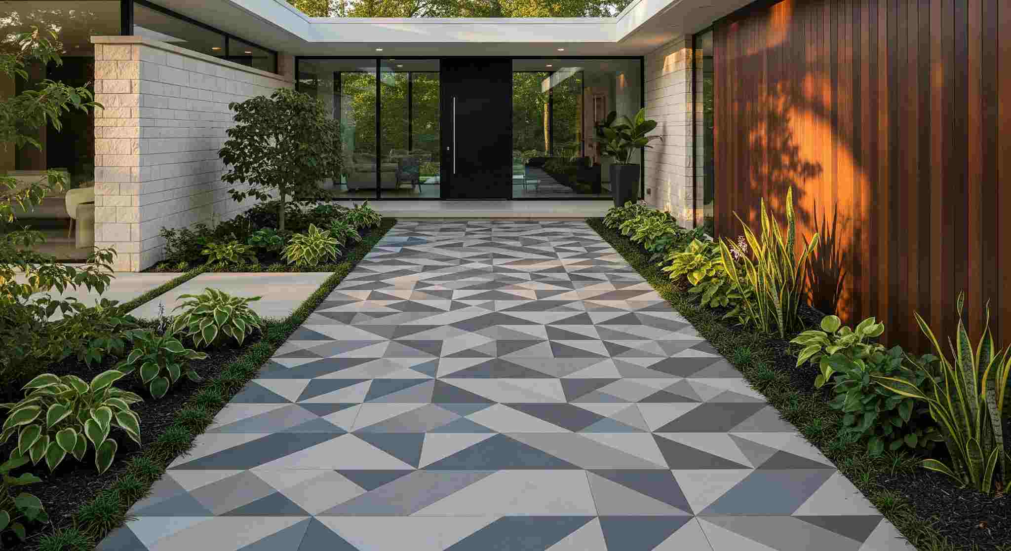 Geometric Tiles for Modern Walkways
