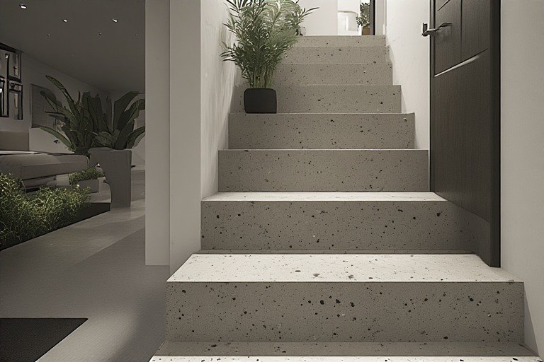 Granite look high traffic rough tiles for stairs and landings