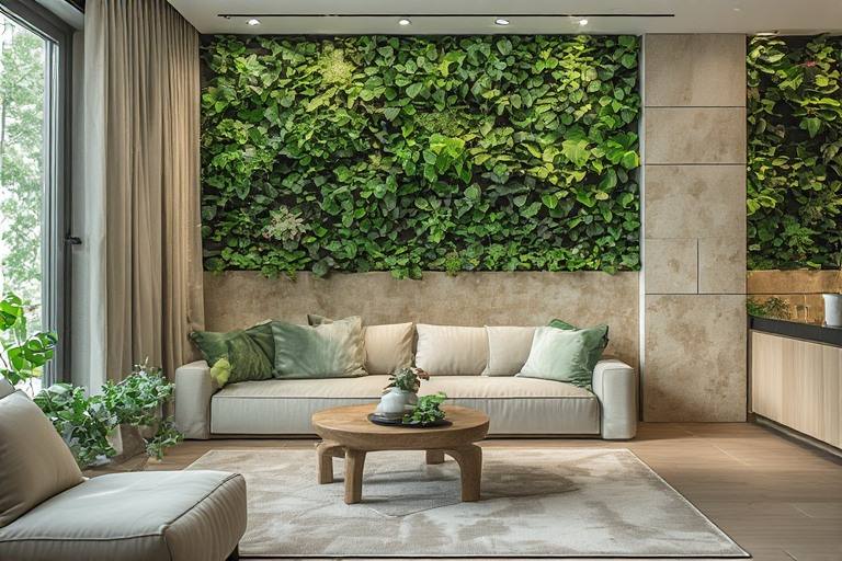 Nature wall design for hall