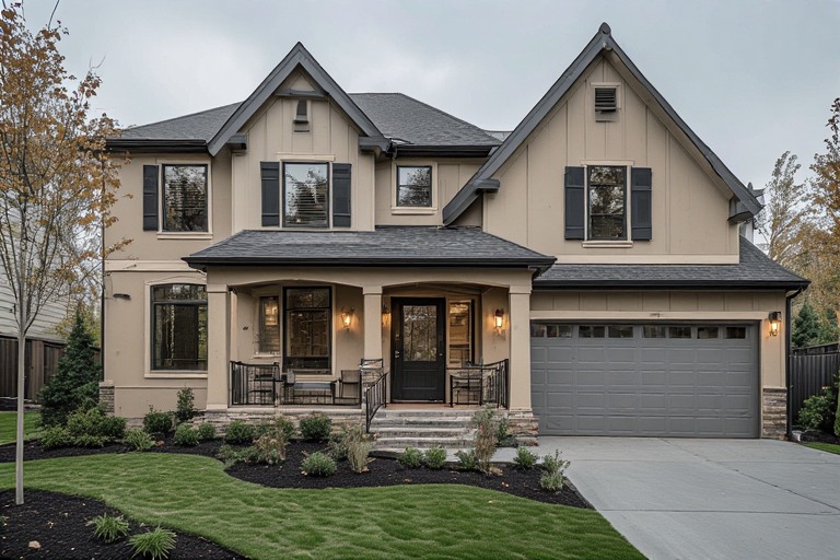 Exterior Grey and Beige Combination