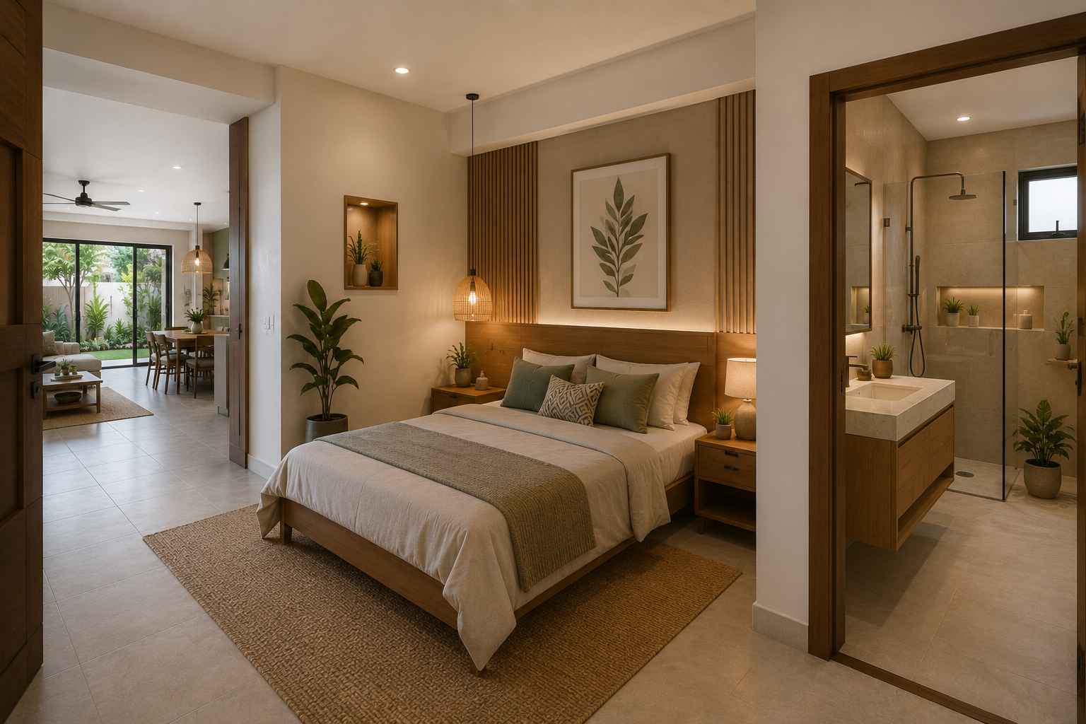 Ground Floor Home Design with Bedrooms
