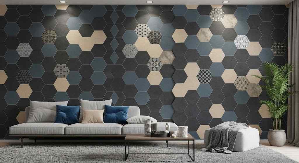 Hexagonal Patterns with Printed Tiles