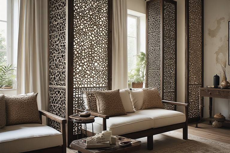 Incorporating Jalis and Carved Screens as Room Dividers