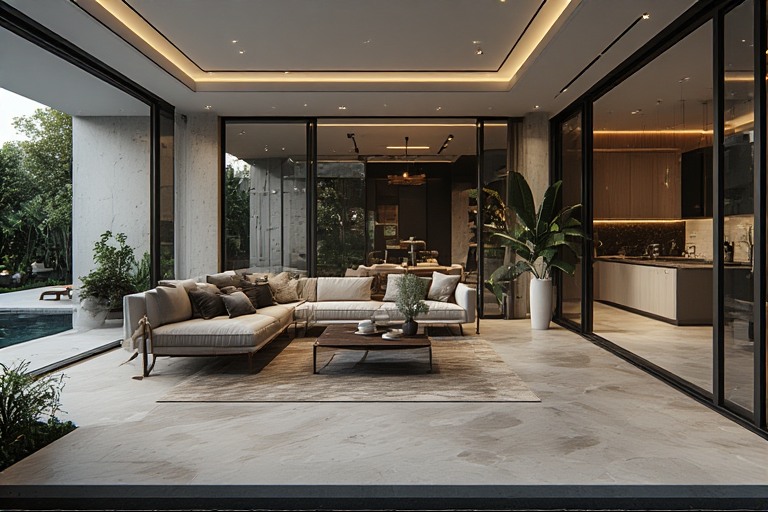 Luxury House Interior For Indoor-Outdoor Blending