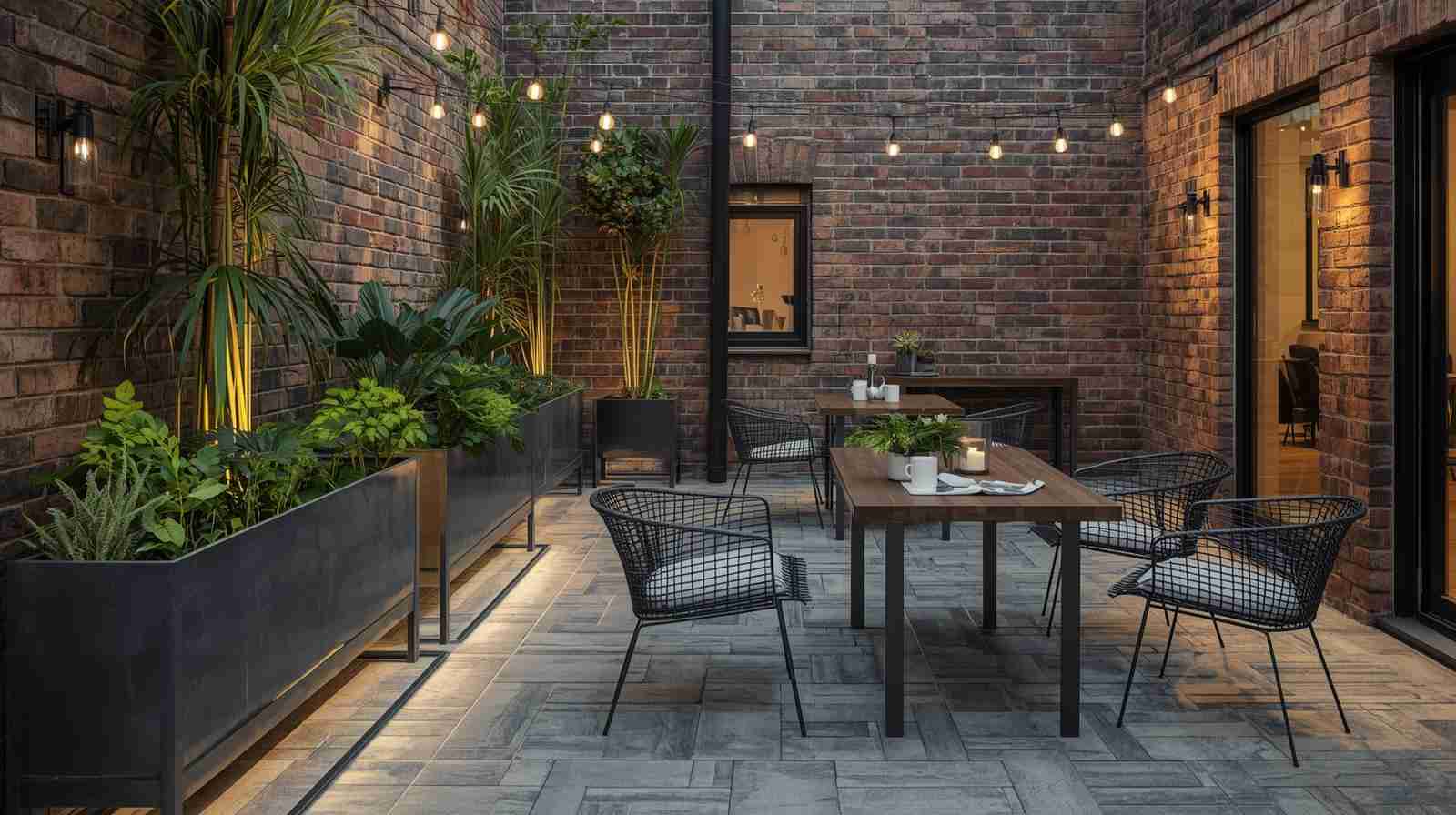 Industrial Chic Terrace Garden Design