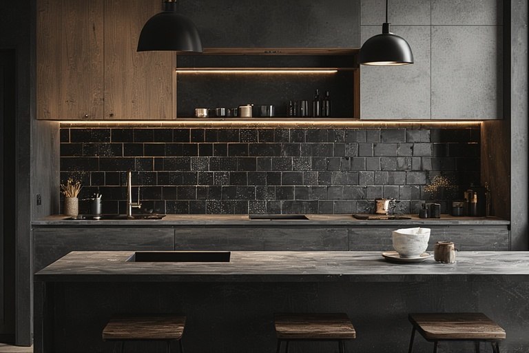Industrial Chic with Grey - Kitchen Dado Tiles