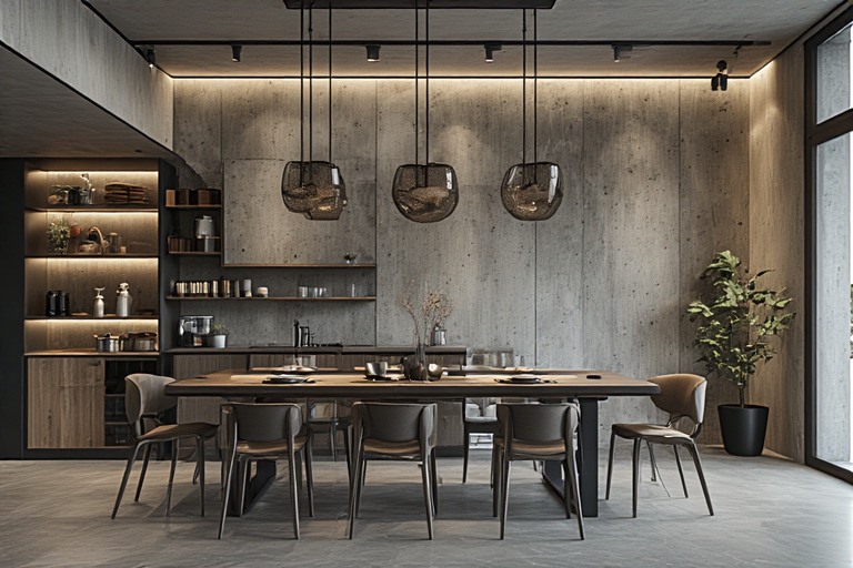 Industrial Edge Dining Hall Design Ideas