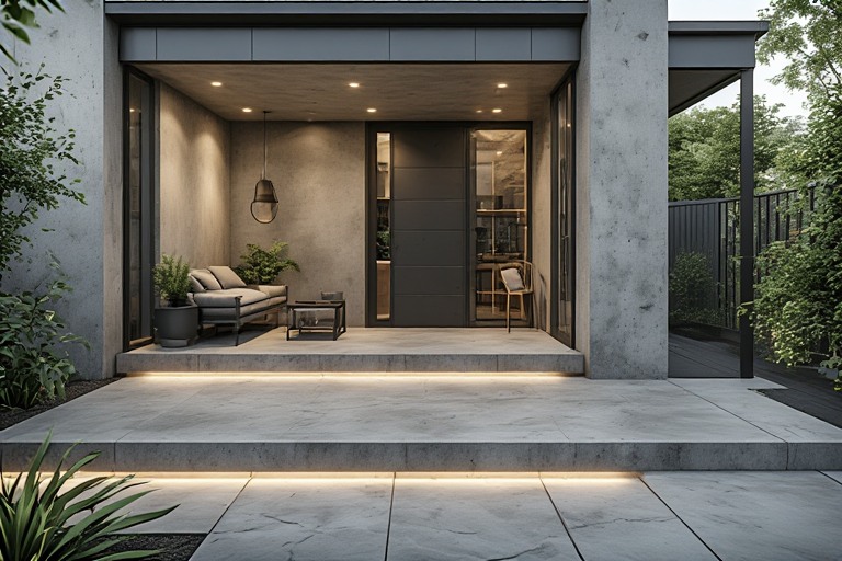 Concrete-Effect Porch Tiles