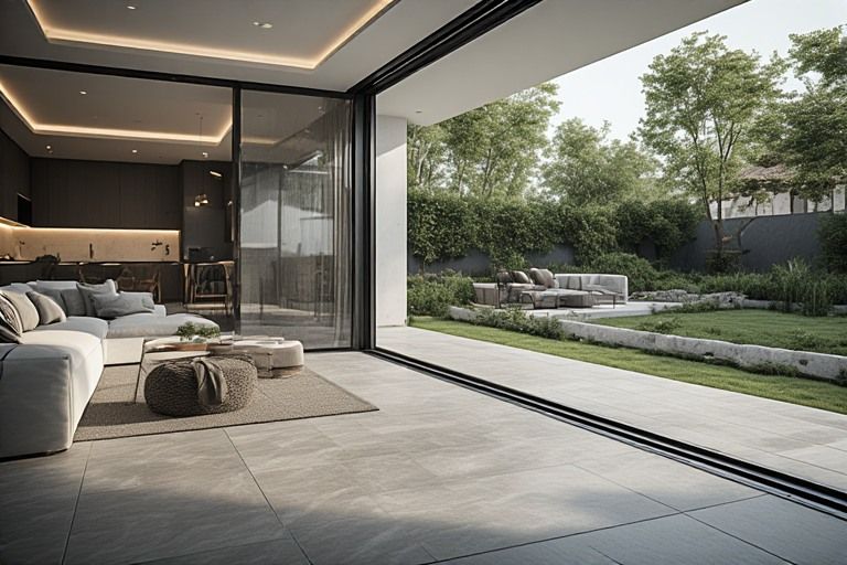 Fluid contemporary house design connecting indoor spaces with outdoor patios