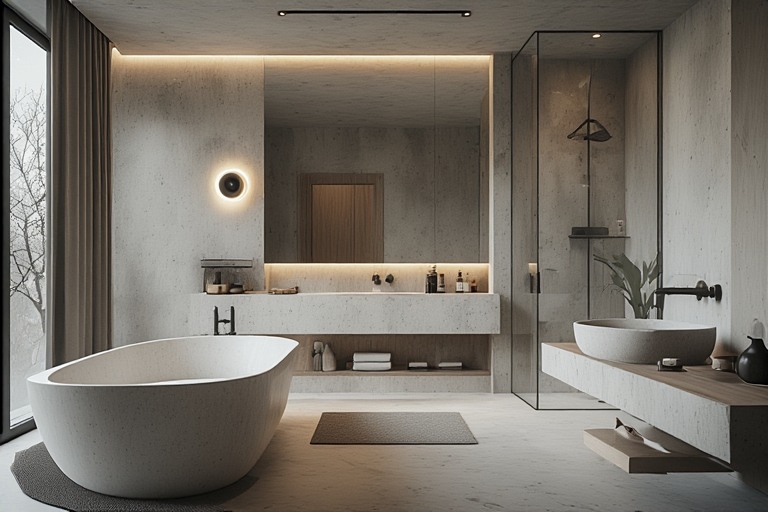 Bathroom Tiles with Integrated Music System