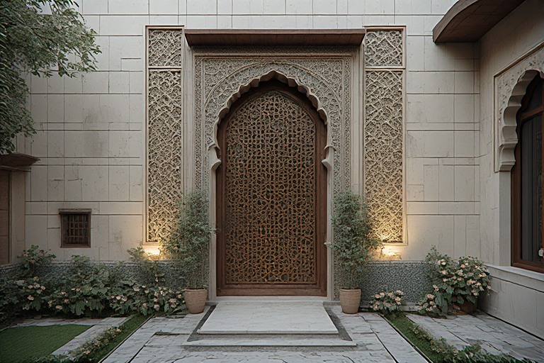 Jali Integration with Outdoor Tile Borders