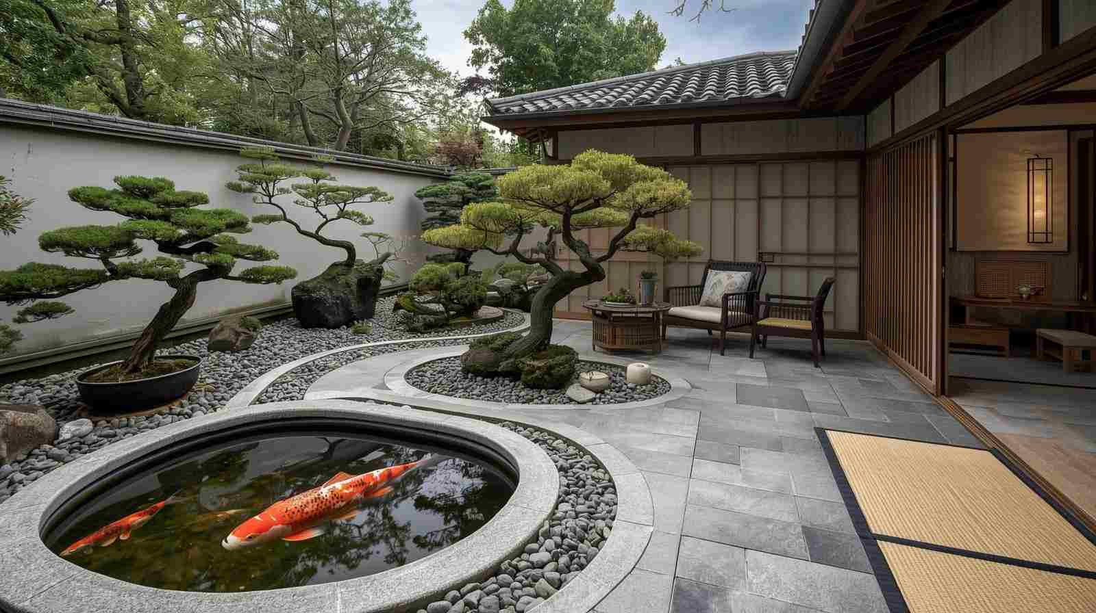 Japanese-Inspired Beautiful Terrace Garden
